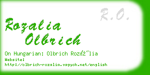 rozalia olbrich business card